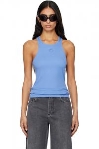 Marine Serre Майка из ребристого трикотажа с логотипом «Голубая луна»