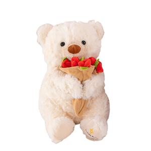 DUOMIAOYOU Розовый медведь букет плюшевая кукла ягненок высота 30см