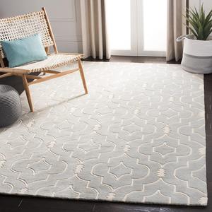 Ковер ручной работы SAFAVIEH, 183 x 275 см,  Chatham Collection Grey/Ivory CHT736E геометрический премиум шерсть
