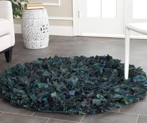 Ковер SAFAVIEH, 183 x 183 см, Rio Shag Collection Green/Multi SG951A ручной работы декоративный