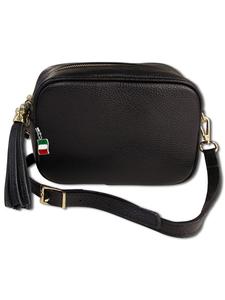 Наплечная сумка Florence Umhängetasche Leder schwarz ca. 20cm