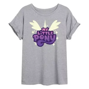 Футболка размера «большой» для юниоров с крыльями моего маленького пони Licensed Character, серый