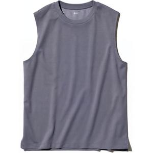 Футболка-майка AIRism Mesh Series Unisex Asphalt Gray UNIQLO, серый