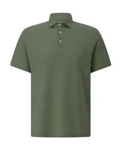 Хлопковая рубашка поло, классический стиль. Fedeli, зеленый