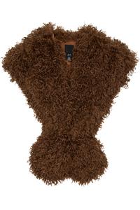 Anna Sui Коричневый шарф-шаль из искусственного меха