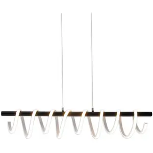 Подвесной светильник näve LED Belleza LED-панель 1 шт. теплый белый свет, регулировка яркости в 3 ступени через настенный выключатель, черно-белый, класс энергоэффективности: F Näve, черно-белый