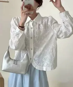 Блузка-рубашка с цветочным принтом спереди Aimoha - Select -, цвет White