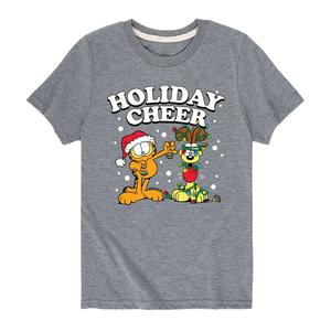 Футболка с рисунком Garfield Holiday Cheer для мальчиков 8–20 лет Licensed Character, серый