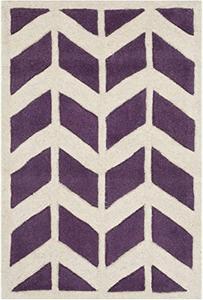 SAFAVIEH Chatham Collection ковер 61 x 92 см Purple / Ivory CHT746F ручной работы шеврон премиум шерсть