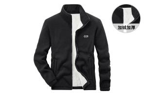 Пальто с бархатистой текстурой мужское черный/темно-серый JEEP SPIRIT, темно-синий