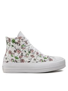 Тканевые кроссовки Chuck Taylor All Star Lift Platform Pink Lemonade Converse, белый
