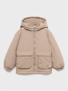 Детское худи с капюшоном на утеплителе Mango, Medium Brown