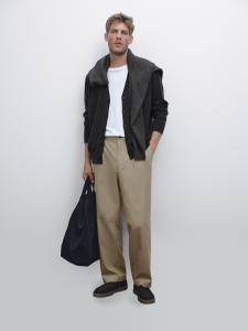 Кардиган с V-образным вырезом из 100% кашемира Massimo Dutti, Charcoal