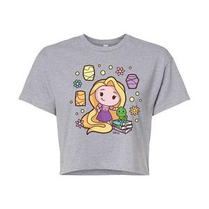 Укороченная футболка принцессы Диснея Рапунцель и Паскаля Джуниорса Disney, цвет Heather Gray