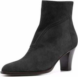 Женские закрытые ботильоны YDN с заостренным носком, массивным средним каблуком, искусственной замшей, на молнии сбоку, стиль ковбойских сапог, для офиса и формального выхода, размеры US 4-15, Black