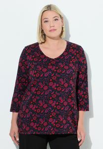 Топ Ulla Popken Long sleeved top, Black