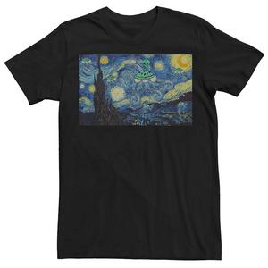 Мужская футболка Alien UFOs Starry Night Licensed Character, черный