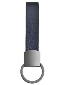 Adeliás Универсальный кулон - кожаный брелок для ключей синего цвета