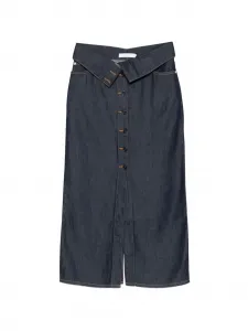 Миди-юбка на пуговицах Iro, синий