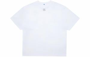 Футболка с логотипом на груди ADER ERROR, серо-белый