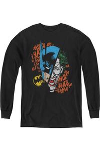 DC Comics Broken Visage Молодежная футболка с длинным рукавом Gildan, черный