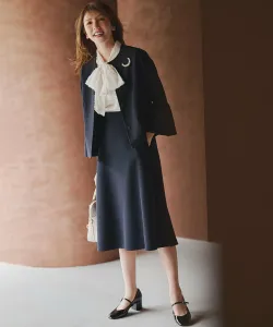 Удобная расклешенная юбка с драпировкой Suite, цвет Navy [075]