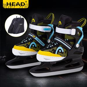 HEAD Коньки для фигурного катания детские регулируемые OVER HEELS, черные, с сумкой, размер M [26-31], длина стопы 15-18 см