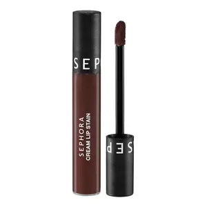 Жидкая матовая помада Cream Lip Stain - Samtiger kussechter Lippenstift Sephora Collection, 123 Brownie (5 ml)