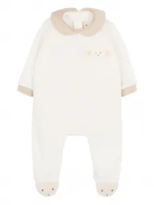 Детский комбинезон с вышивкой овечки Le Boo Beebè, белый