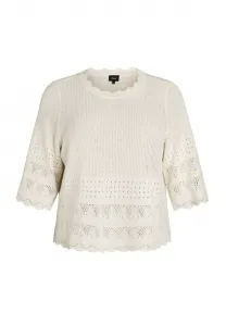 С наклейкой и джемпером длиной 1/2 дюйма Zizzi, Cloud Dancer