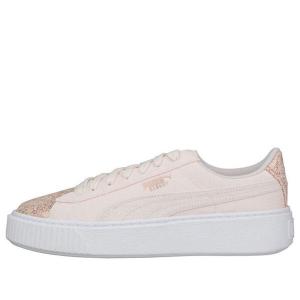 Кроссовки basket platform rose gold Puma, золотой