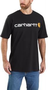 Мужская футболка Carhartt с коротким рукавом и большим фирменным логотипом, Black