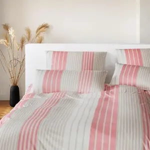 Элегантный комплект постельного белья Mako-Jersey Range, цвет кораллово-красный, размер 155х200+40х80 Elegante