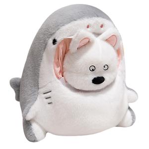 Трансформирующаяся плюшевая кукла Love Of Wormwood Shark, высота 30см/40см AIQINGCAOZHILIAN(WANJU)