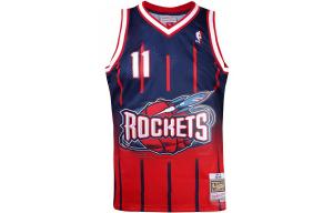 Баскетбольная майка унисекс красно-синяя Mitchell Ness