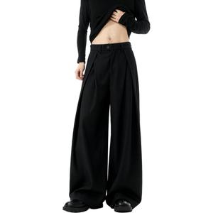 Повседневные брюки Unisex Moderate Straight Fit X1617, хаки pleated suit pants