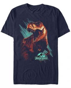 Футболка с коротким рукавом для мужчин с изображением экрана компьютера T. Rex из фильма «Мир Юрского периода» Fifth Sun, синий