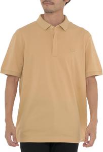 Мужская повседневная рубашка-поло Lacoste Le Paris стандартного кроя, светло-бежевый цвет
