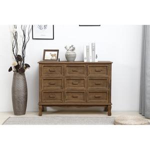 Mikemijia Комод 100х33х73 см для гостиной и прихожей, 9 ящиков, полностью собран