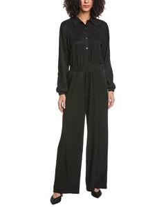 Повседневный комбинезон MARION из жатой плиссированной ткани, черный