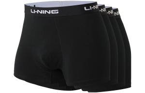 Li Ning ПОДКЛАДКА Мужские шорты-боксеры, 4 шт. (черный)