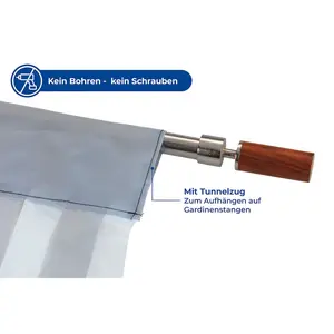 Москитная штора Защита от насекомых на липучке, 1 шт., серо-белая, подрезаемая Maximex, серый/белый/светло-серый