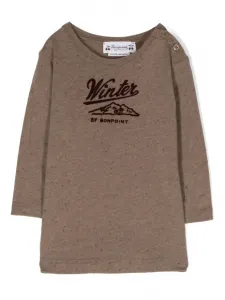 Футболка с принтом Serighaphie Bonpoint, коричневый