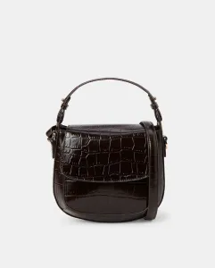 Сумка через плечо с тиснением в виде кокоса Latouche, шоколадный