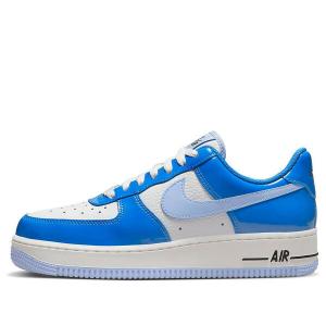 Кроссовки air force 1 low 'photo blue patent' Nike, синий