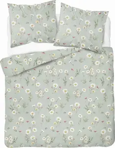 Постельное белье, хлопок-сатин, высшего качества 200x220 5476б Ромашка Detexpol
