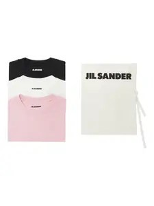 Футболка с короткими рукавами и логотипом (упаковка из трех штук) JIL SANDER, белый