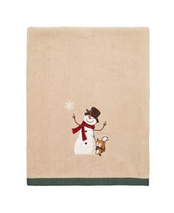 Банное полотенце из хлопка с надписью Friends Gather Holiday, 27 x 50 дюймов Avanti, Tan, Bath Towels