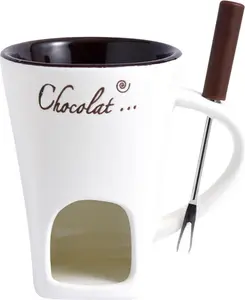 Кружка для шоколадного фондю, 130 мл, керамическая кружка для шоколадного фондю, кофе с вилками, плавильная кружка для шоколада, сыра, масла, легко моется, универсальная плавильная кружка Bremen