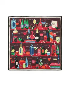 Женский шелковый платок для коктейльных вечеринок Square kate spade new york, мультиколор